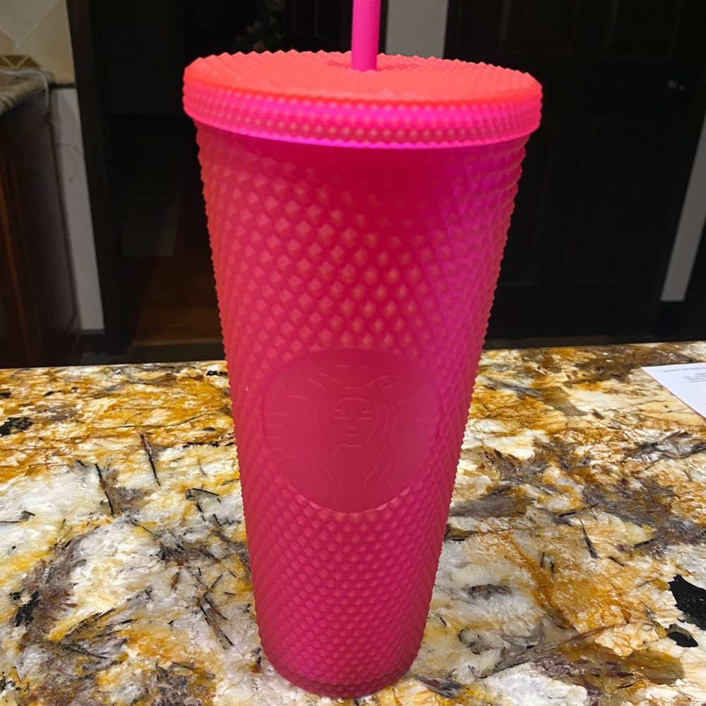 Starbucks Pink Tumbler with Straw
